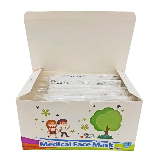 Einmal Mund- und Nasenmaske für Kinder 3-lagig HOLTHAUS 50 Stück Gesichtsmaske