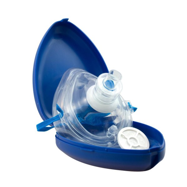 AERObag Taschenmaske HUM mit Filter und Ventil blau mit Etui