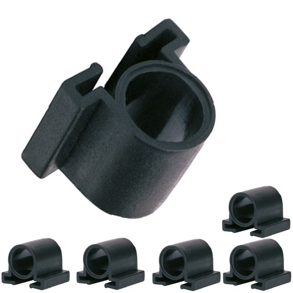 6 x Spatelhalter KAWE schwarz zur Diagnostikleuchte LED und Cliplight Diagnostikleuchten